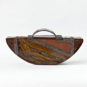 Boîte singulière demi-lune « Orange de cendre »
