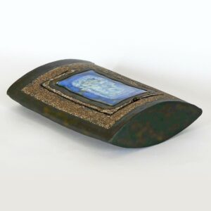 Céramique boîte plate singulière "Bleu nuit"