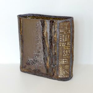 Céramique écriture ancienne Vase ovale