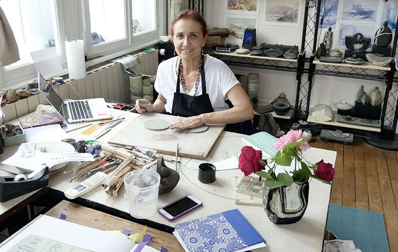 Visite atelier de la céramiste claude Agier Mollinari